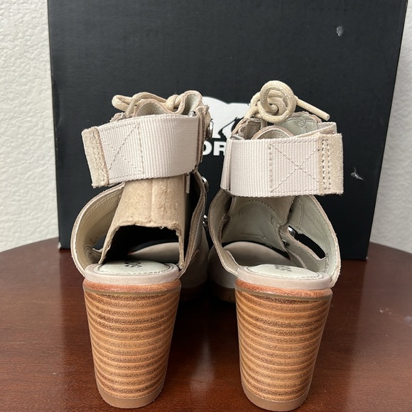 Sorel Nadia Strappy Lace Up Suede Sandals Size 5 In Ancient Fossil - Picture 11 of 14